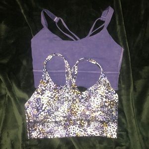 two lululemon energy bra long lines!